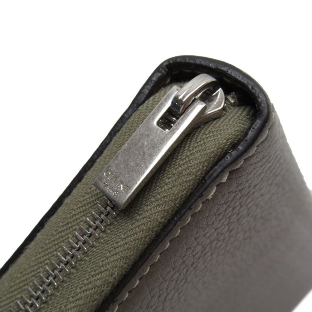 Celine Zip Around Multi Function Wallet Greige Le… - image 3